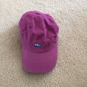 Fuchsia Vineyard Vines Hat w Blue Whale